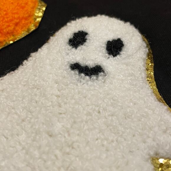 BIBI Boo Haw Halloween Sweatshirt S | Cowboy Hat Ghost Western Fall Pullover NWT - Picture 4 of 8